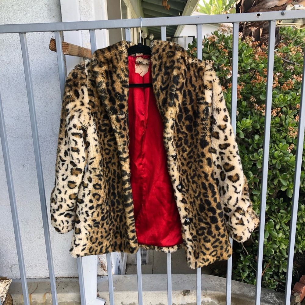 Faux Fur Leopard Coat